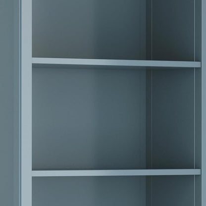 SIMPLIHOME Amherst SOLID WOOD 30 Inch Wide Transitional 5 Shelf Bookcase in French Blue, for The Living Room, Study Room and Office