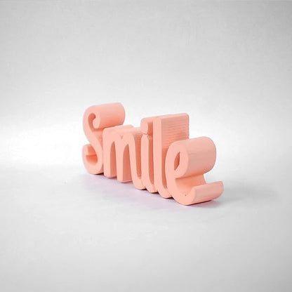 Smile – Peach, Aesthetic table decor for home or office, desk or Shelf. Quirky room decoration showpiece, ideal for birthday gift, corporate gift, and inspiring wall decor