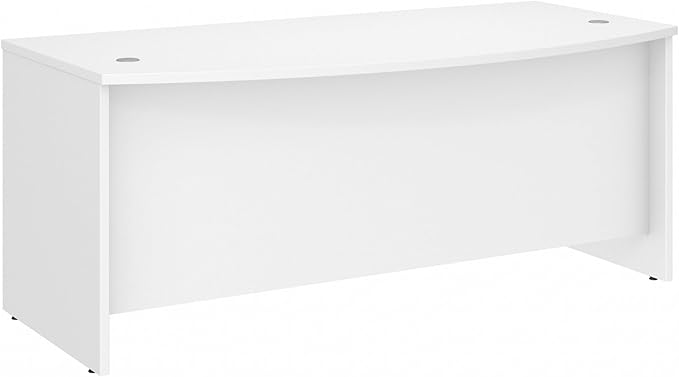 Bush Business Furniture Studio C Bow Front Desk, Computer Table for Home or Professional Office, 72W x 36D, White