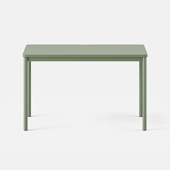 Branch Daily Desk - Functional At Home Office Desk with Effortless Assembly, Timeless Design, Rounded Corners, and Built-in Cable Notch - 36” W x 28.5” H x 24” D - Sage Work Table