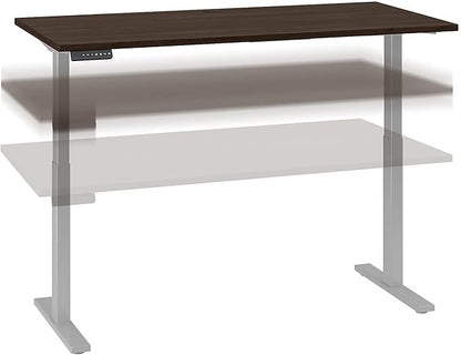 Bush Business Furniture Move 60 27-48-Inch Adjustable Desk, Black Walnut/Cool Gray Metallic (M6S6030BWSK)