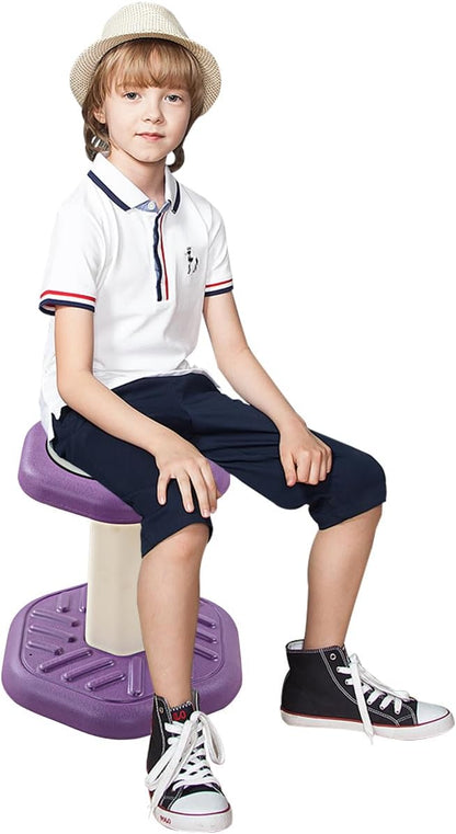Active Chairs Kids Preschool Wobble Stool - Alternative Flexible Seating Balance Wiggle Stool for Classroom,Preschool,Kindergarten&Elementary School,Active Sensory Chairs,Ages3-8,Purple(14in)