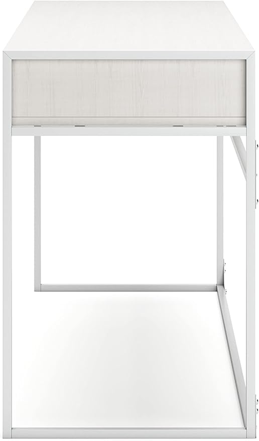 Signature Design by Ashley Deznee Modern Home Office Desk with 2 Drawers, White