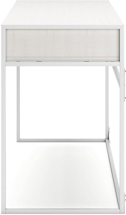 Signature Design by Ashley Deznee Modern Home Office Desk with 2 Drawers, White