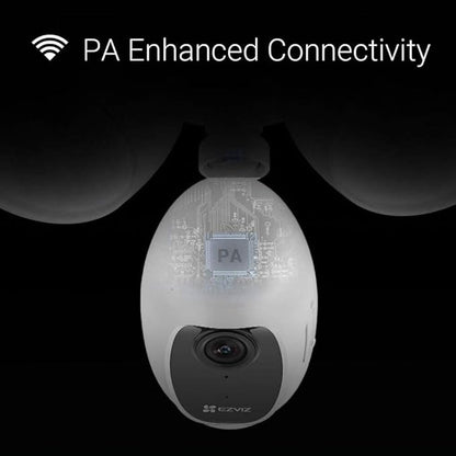 EZVIZ Floodlight Security Camera WiFi 1080P, Motion-Activated Enhanced with PIR&H265, Floodlight&Siren Alarm, Starlight Color Night Vision, Two-Way Audio, Weather Proof (LC1C)