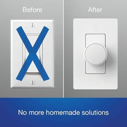 Lutron Aurora Wallplate Bracket For Paddle/Decorator Switch | For use with Aurora Smart Bulb Dimmer | L-AWALL1-WH | White