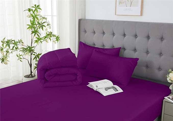 3 Piece Solid Color All Season Bedding Comforter Set Microfiber Soft Lightweight Bedding Set for Kids Teens Adults Room Decor with 1 Comforter and 2 Pillowcases Full