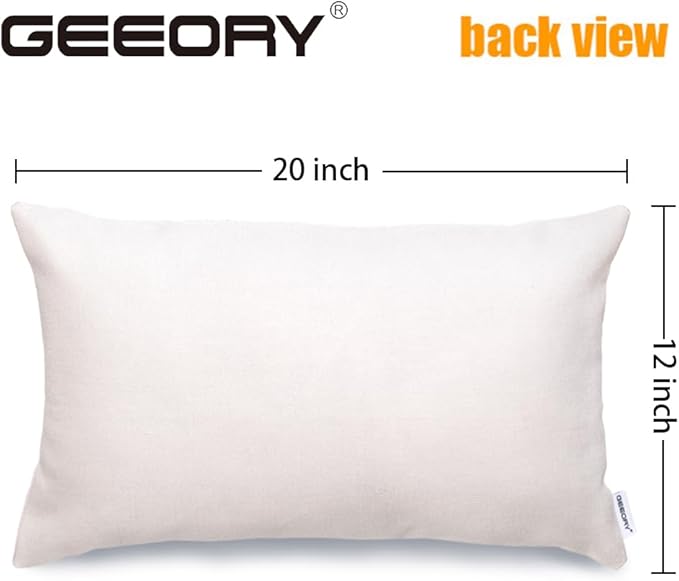 GEEORY Christmas Pillow Covers 12 x 20 Set of 4, Striped Wooden Tree Snow Sleigh Merry Bright Xmas Holiday Decor Decorative Throw Cushion Case Decoration for Home Party Sofa Couch (Brown) G399-12