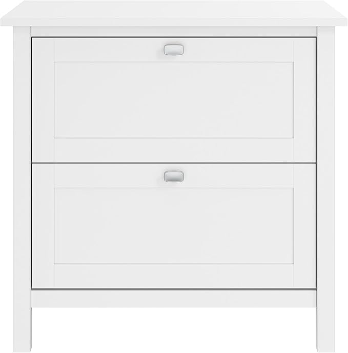Bush Furniture Broadview 2 Drawer Lateral File Cabinet in Pure White