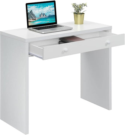 Convenience Concepts Northfield Desk with Drawer, White