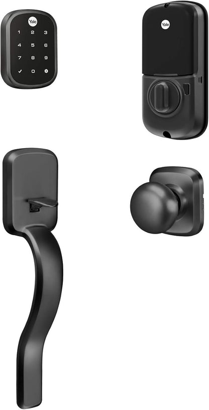 Yale Assure Lock SL, Wi-Fi Smart Lock with Ridgefield Handleset - Works with the Yale Access App, Amazon Alexa, Google Assistant, HomeKit, Phillips Hue and Samsung SmartThings, Black Suede