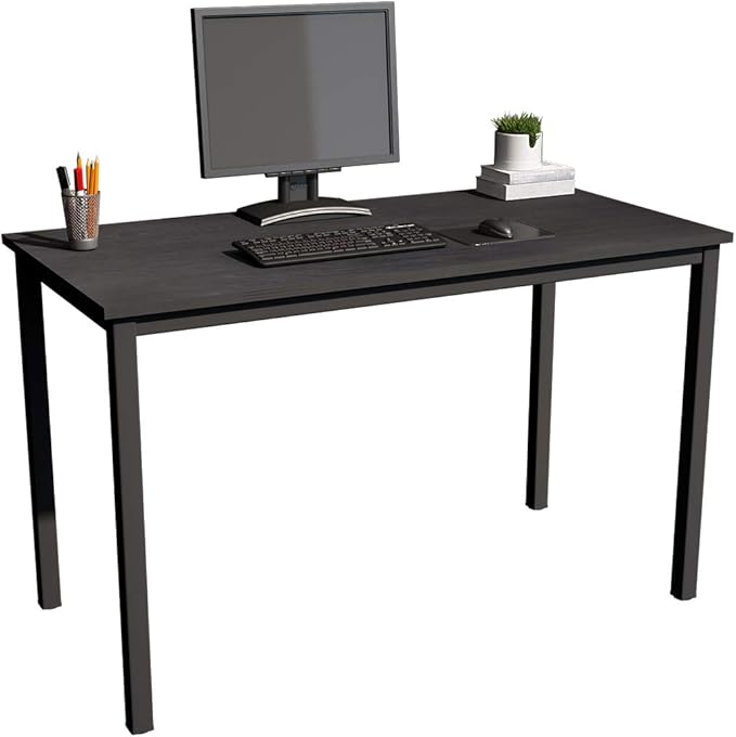 soges 47 inches Desk Computer Desk Home Office Table Writing Desk Study Table Computer Workstations Black GCP2AC3-120BK