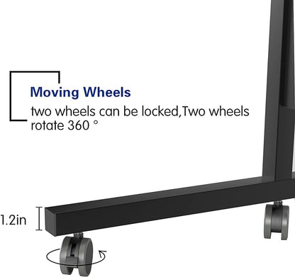 SogesHome 23.6'' Portable Computer Desk - Adjustable Standing Desk with Tablet Slot, Laptop Cart, and Mobile Bed Table, Black