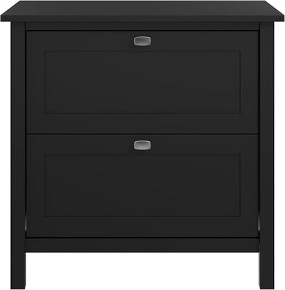 Bush Furniture Broadview 2 Drawer Lateral File Cabinet in Classic Black | Storage for Home Office Workspace