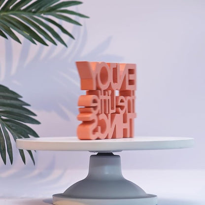 Enjoy The little things - Pink Table Decor: Perfect for Home, Office, Desk, or Shelf. Quirky Room Decoration Showpiece for Birthday, Corporate Gifts, and Inspiring Wall Decor.