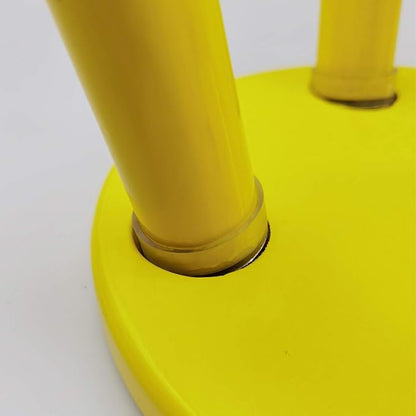 9 Inch Kids Solid Hard Wood Fruit Chair, Crafted Hand-Painted Wood with Assembled Four-Legged Sitting Stool, Bedroom, Playroom, Lemon Furniture Stool for Children,Toddler, Boys, Girls (Lemon)