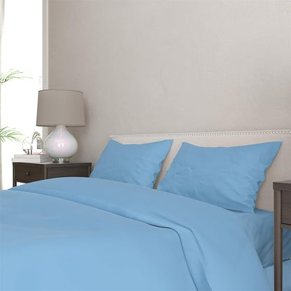 3 Piece Solid Color All Season Bedding Comforter Set Microfiber Soft Lightweight Bedding Set for Kids Teens Adults Room Decor with 1 Comforter and 2 Pillowcases Queen