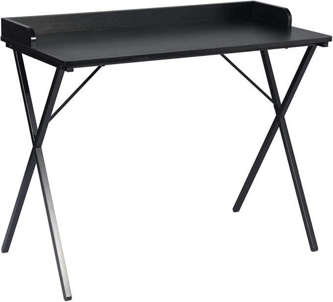 FurnitureR Office Desk, Simple Style Writing Table Computer Study Desk with Baffle, Home Office PC Laptop Table, 47.2 Inches, Black