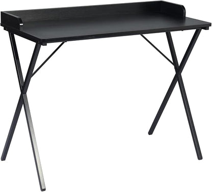 FurnitureR Office Desk, Simple Style Writing Table Computer Study Desk with Baffle, Home Office PC Laptop Table, 47.2 Inches, Black