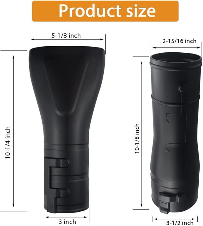 191L13-5 191B21-6 Blower Nozzle and 197889-6 Flat End Nozzle Compatible with Makita X2 36V hand held Blower, use for XBU02Z - one-click installation (GROUP)