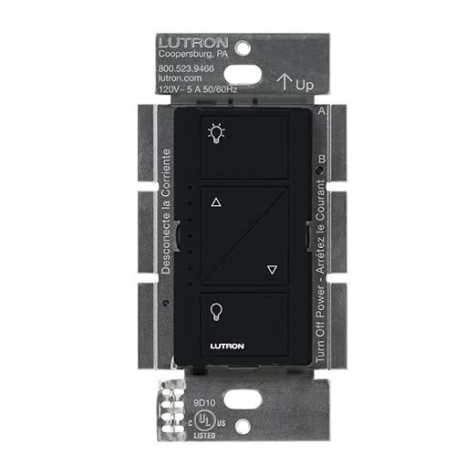 Lutron Caseta Original Smart Dimmer Switch (Lutron Smart Hub Required), for LED Lights, 150 Watt, Single-Pole/3-Way, No Neutral Required, PD-6WCL-BL-2-Pack, Black, 2 Black