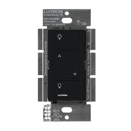 Lutron Caseta Original Smart Dimmer Switch (Lutron Smart Hub Required), for LED Lights, 150 Watt, Single-Pole/3-Way, No Neutral Required, PD-6WCL-BL-2-Pack, Black, 2 Black