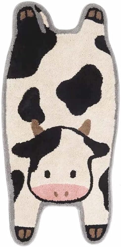 Dairy cattle Shaped Design Bathroom mat,Non-slip Bath Rugs,Play Carpet Area Rug,Photography Props,cow Indoor Mat,Kids Area Mat,Kids' Room Décor