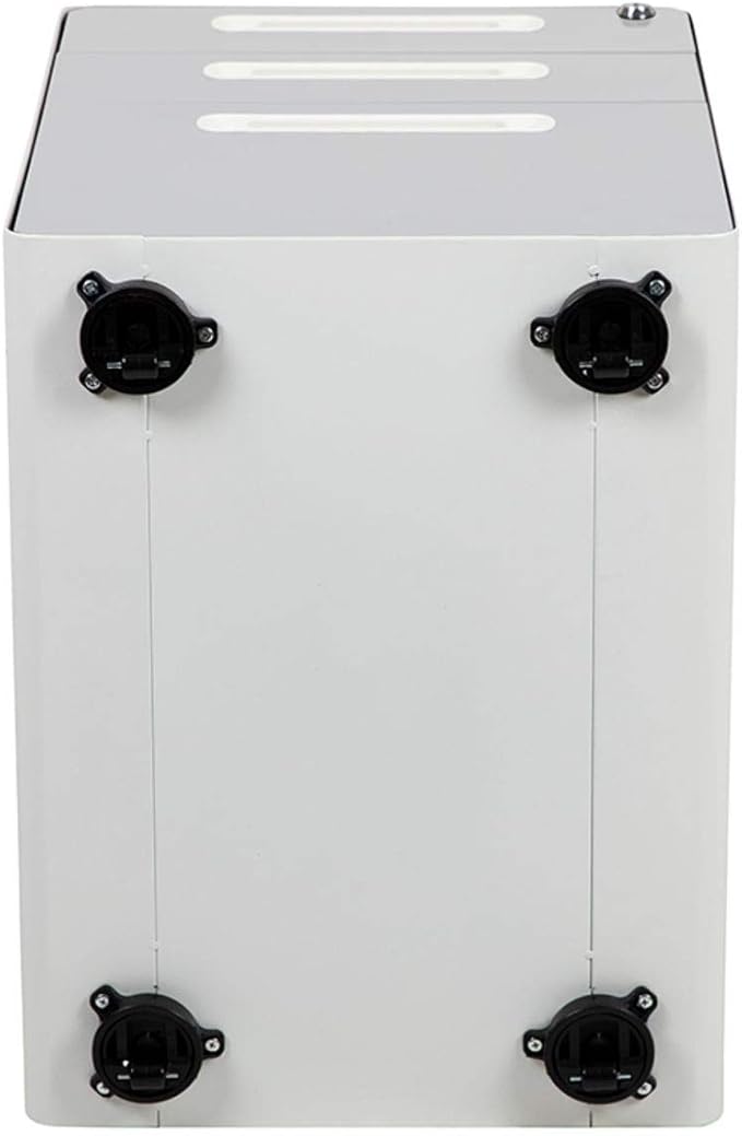 Flash Furniture Wren Ergonomic 3-Drawer Mobile Locking Filing Cabinet with Anti-Tilt Mechanism and Hanging Drawer for Legal & Letter Files, White