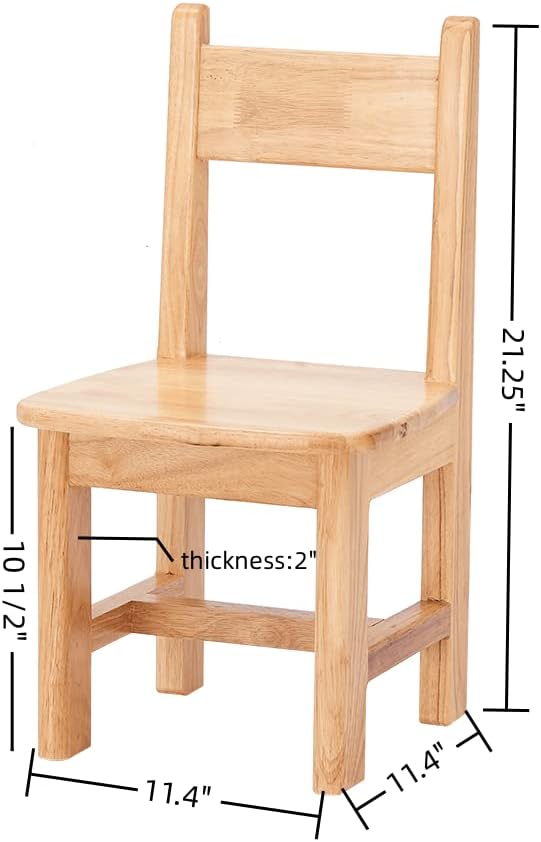 Pure Wood Solid Wood Children Chair for Kids, Kindergarten and Kids' Home Furniture-Pair Set(2 Same Chairs)