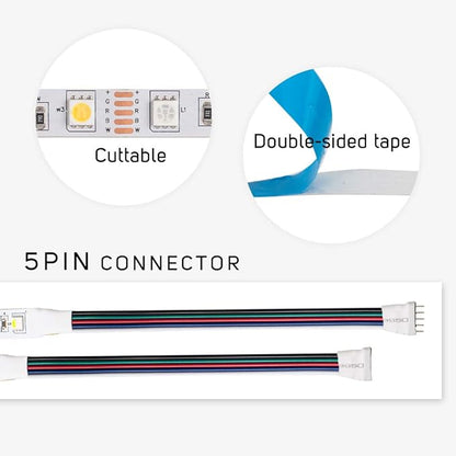 BTF-LIGHTING 5050 RGBW RGB+Warm White(2700K-3000K) 150RGB+150White LED Tape Light 5m 16.4ft 60LED/m Multi-Colored IP30 10mm Width FPCB DC12V for Bedroom Home Decoration(No Adapter or Controller)