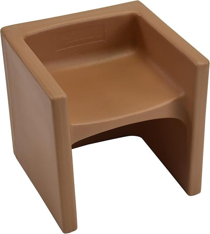 Children's Factory 3-in-1 Cube Chair for Kids, Flexible Seating Classroom Furniture, 1-Pack, Almond