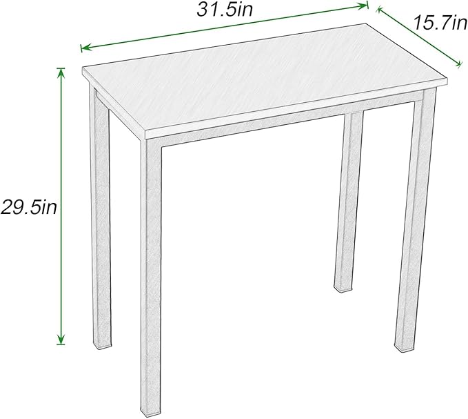 SogesGame Small Computer Desk, 31.5 inches Small Office Desk Computer Table Study Writing Desk Workstation for Home Office, Teak Black