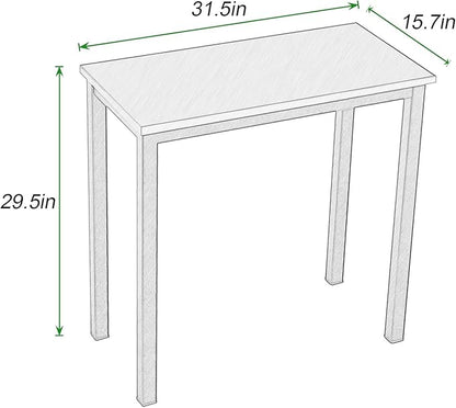 SogesGame Small Computer Desk, 31.5 inches Small Office Desk Computer Table Study Writing Desk Workstation for Home Office, Teak Black