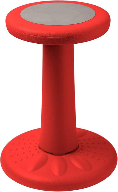 Studico ActiveChairs Kids Wobble Stool, Flexible Elementary Classroom Seating, Improves Focus, Posture and Helps ADHD/ADD, Sensory Chair, Active Fidget Chairs, Pre-Teen 17.75" Chair, Ages 7-12, Red
