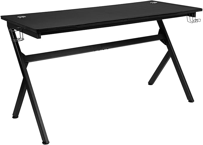 Flash Furniture Duncan 55" x 24" Extra Large Gaming Desk with Headphone Hook and Cup Holder - Free Mouse Pad