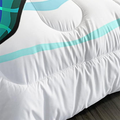 CVHOUSE Sea Turtle Bedding Set,Sea Turtle Comforter Queen,Ocean Bohemia Comforter Set for Boys Kids Girls,Ocean Quilt Set with 1 Comforter and 2 Pillow Cases