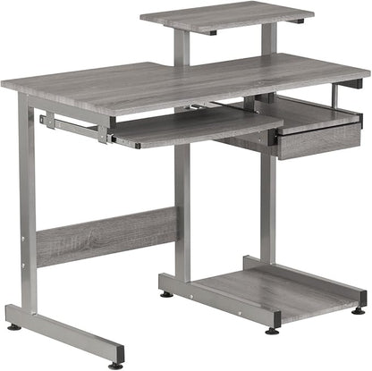 NicBex Laik-DW-00053-DX Desks, 37.75" W x 22" D x 35.25" H, Gray