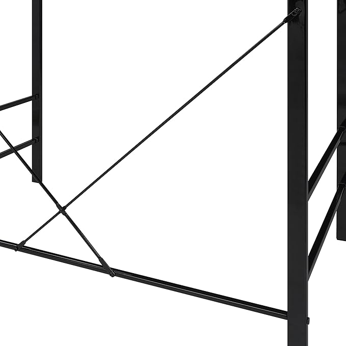 OSP Home Furnishings Zephyr Computer Desk with Keyboard Shelf and Tempered Glass Top, Clear Glass and Black Frame, 36" W x 20" D x 30.25" H