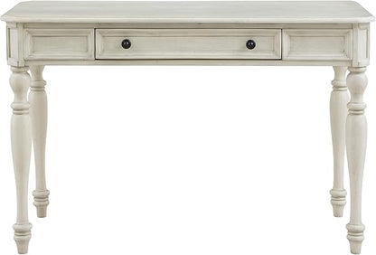 OSP Home Furnishings Country Meadows 48 Inch Writing Desk with Drawer, Antique White