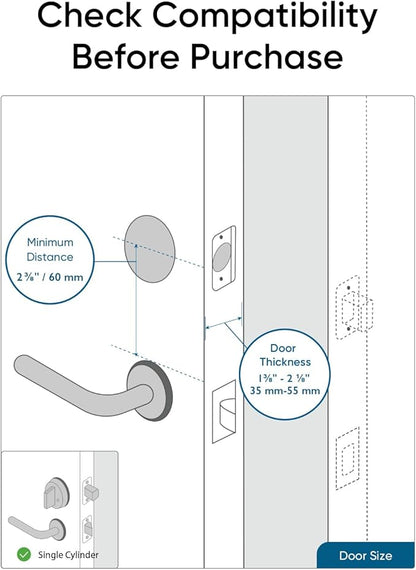 eufy Security Smart Lock S230, Keyless Fingerprint Lock for Front Door, Easy Installation, Built-in Wi-Fi, Reliable App for Remote Access, One-Year Battery Life, BHMA Certified, IP65 Weatherproof