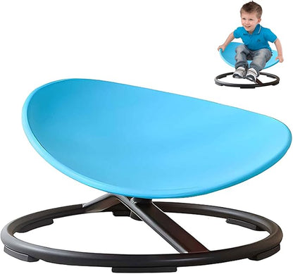 Kids Sensory Spinning Chair,Sit and Spin Swivel Chair for Kids Sensory,Kids Carousel Spin Sensory Chair,Kids Spinning Chair Metal Base Non-Slip Wobble Chair Sitting Comfortably