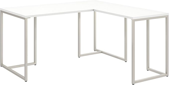 Bush Business Furniture Office by Kathy Ireland Method L Shaped Desk with 30W Return, 60W, White