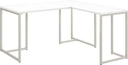 Bush Business Furniture Office by Kathy Ireland Method L Shaped Desk with 30W Return, 60W, White
