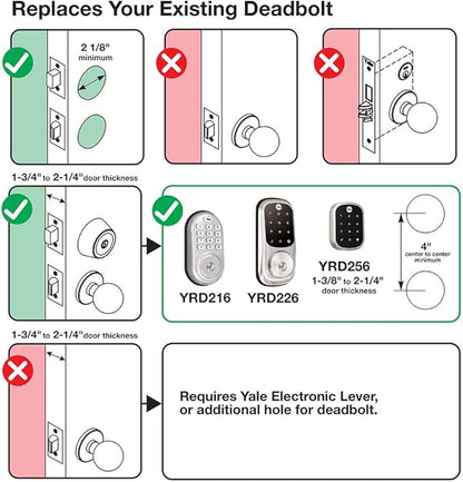 Yale Security Assure Lock Touchscreen with Z-Wave with Ridgefield Handleset - Works with Ring Alarm, Samsung SmartThings, Wink, ADT and More, Black