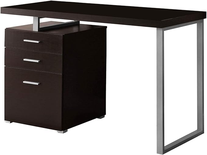 Monarch Specialties Hollow-Core Left or Right Facing Desk, 48-Inch Length, Cappuccino