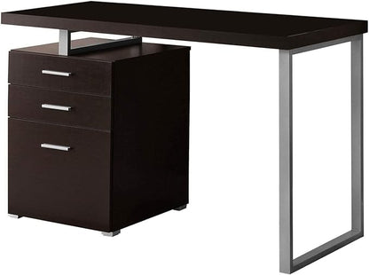 Monarch Specialties Hollow-Core Left or Right Facing Desk, 48-Inch Length, Cappuccino