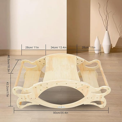 Wooden 2 in-1 Kids Table and Chair Set, Kids Activity Table for Drawing Read Playing, Toddler Learning Play Table Toys for Home, Nursery, Playroom, Gift for Boy & Girl (Natural)