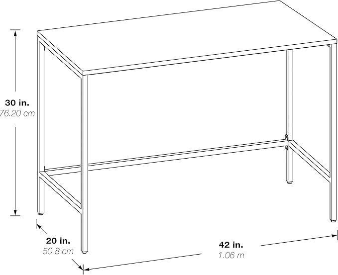 OSP Home Furnishings Contempo 42-Inch Desk, White