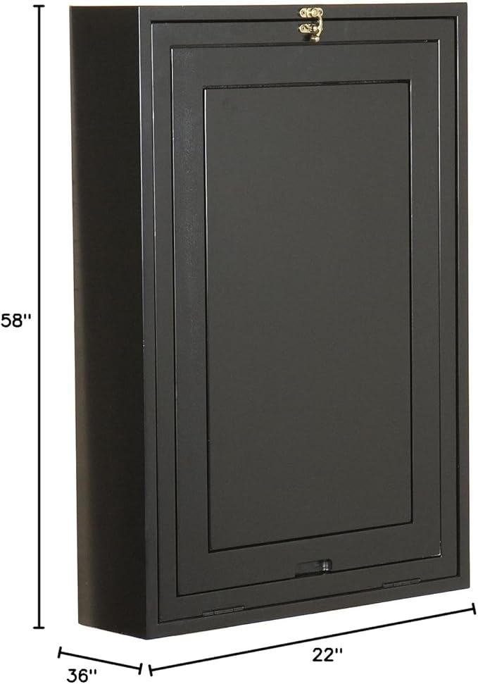 SEI Furniture Convertible Desk, 32.00 in. H x 22.00 in. W x 6.00 in. D, Black