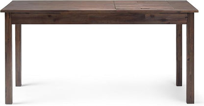 SIMPLIHOME Monroe SOLID WOOD Rustic 60 inch Home Office Desk, Writing Table, Workstation, Study Table Furniture in Distressed Charcoal Brown